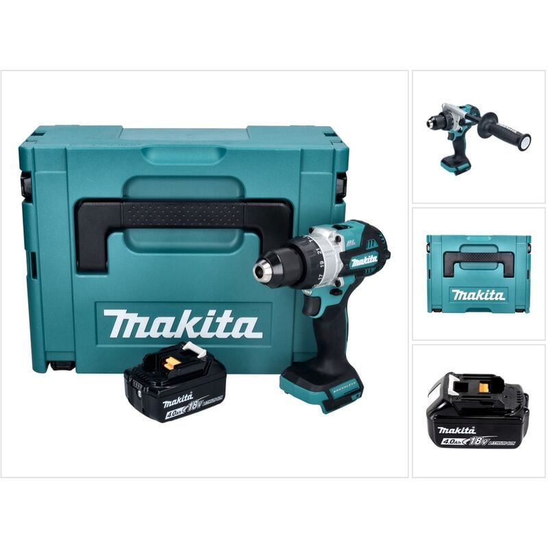 Image of Makita - dhp 486 M1J Akku Schlagbohrschrauber 18 v 130 Nm Brushless + 1x Akku 4,0 Ah + Makpac - ohne Ladegerät