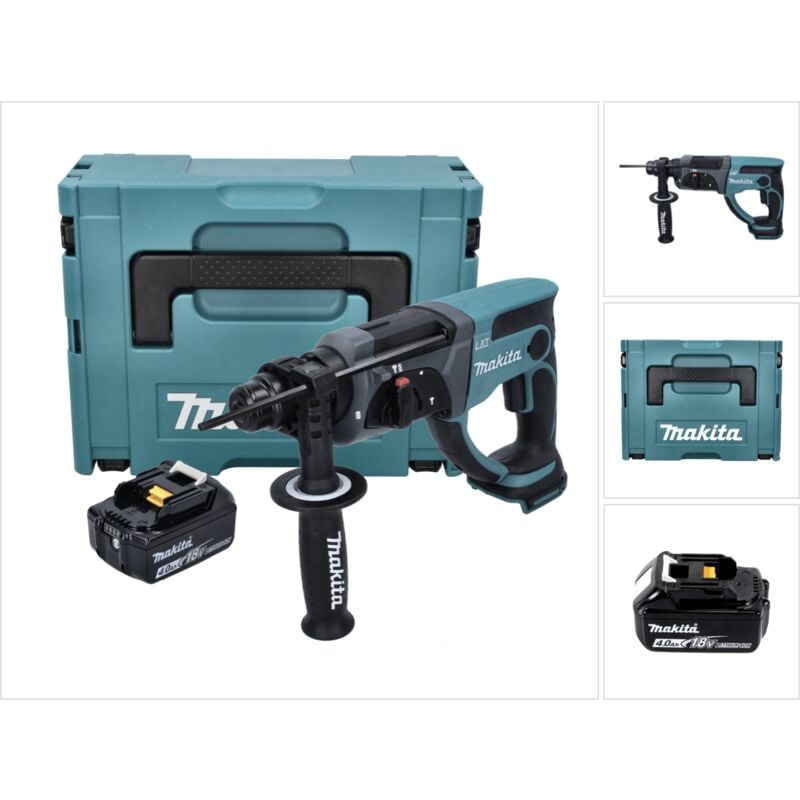 Image of Makita - dhr 202 M1J Akku Kombihammer 18 v 2,0 j sds Plus + 1x Akku 4,0 Ah + Makpac - ohne Ladegerät