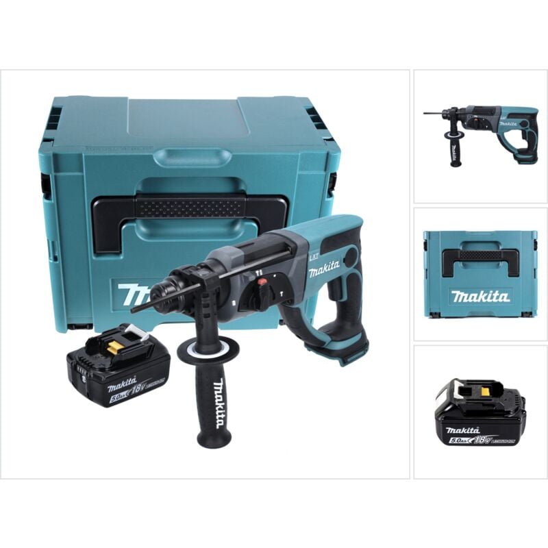 Image of Makita - dhr 202 T1J Akku Kombihammer 18 v 2,0 j sds Plus + 1x Akku 5,0 Ah + Makpac - ohne Ladegerät