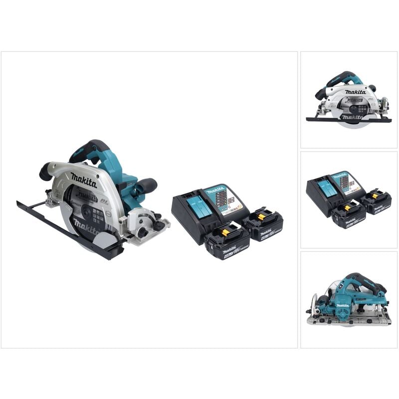 Image of Makita - dhs 900 RM2U Akku Handkreissäge 36 v ( 2x 18 v ) 235 mm Brushless + 2x Akku 4,0 Ah + Ladegerät + Bluetooth Adapter