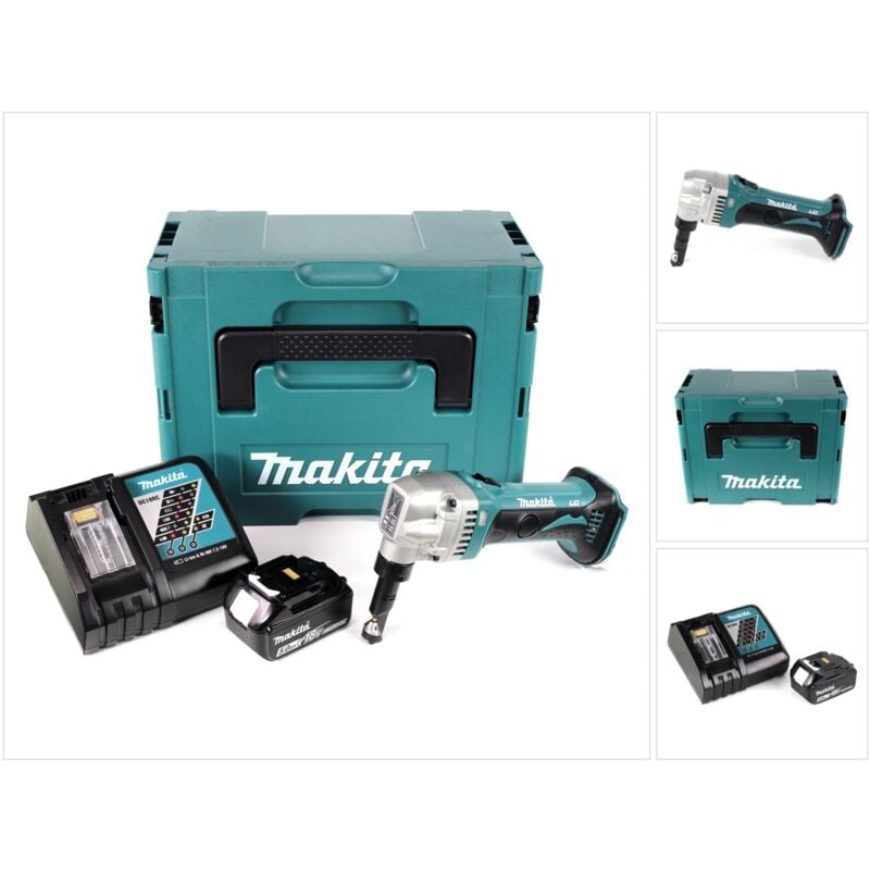 Image of Makita - djn 161 RT1J 18V Akku Knabber Schere + 1x Akku 5,0Ah + Schnellladegerät + Makpac