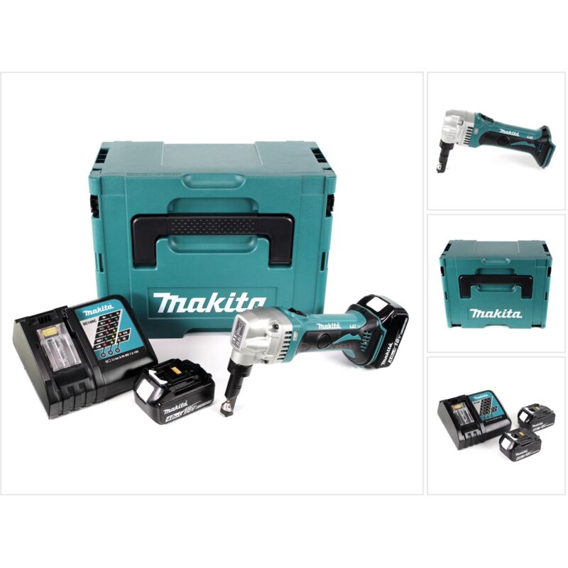 Image of Makita - djn 161 rmj 18V Akku Knabber Schere + 2x Akku 4,0Ah + Schnellladegerät + Makpac