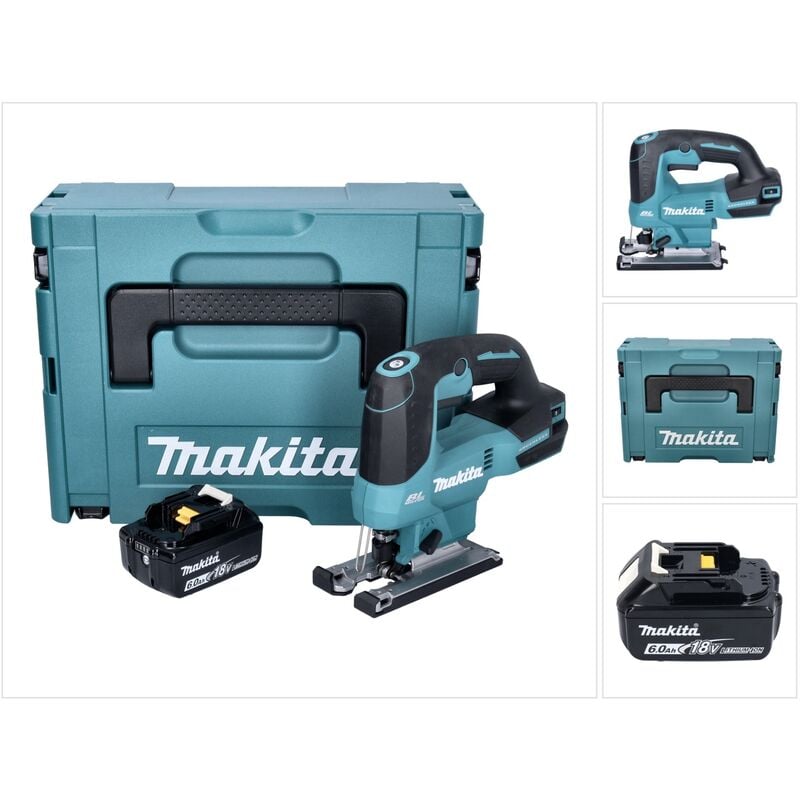 Image of Makita - djv 184 G1J Akku Pendelhub Stichsäge 18 v Brushless + 1x Akku 6,0 Ah + Makpac - ohne Ladegerät