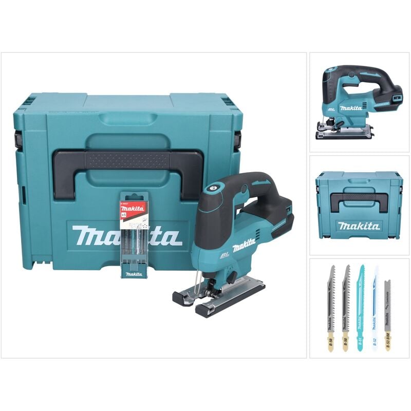 Image of Makita - djv 184 zj Akku Stichsäge 18 v Brushless + 5 tlg. Stichsägeblatt Set + Makpac - ohne Akku, ohne Ladegerät