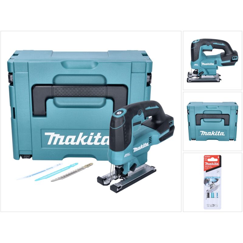 Image of Makita - djv 184 zj Akku Pendelhub Stichsäge 18 v Brushless + 3 tlg. Stichsägeblatt Set + Makpac - ohne Akku, ohne Ladegerät