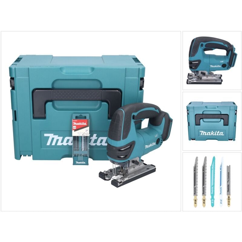 Image of Makita - djv 180 zj Akku Stichsäge 18 v + 5 tlg. Stichsägeblatt Set + Makpac - ohne Akku, ohne Ladegerät