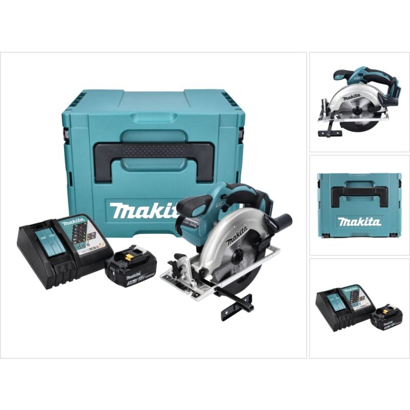 Image of Makita - dss 611 RF1J Akku Handkreissäge 18 v 165 mm + 1x Akku 3,0 Ah + Ladegerät + Makpac