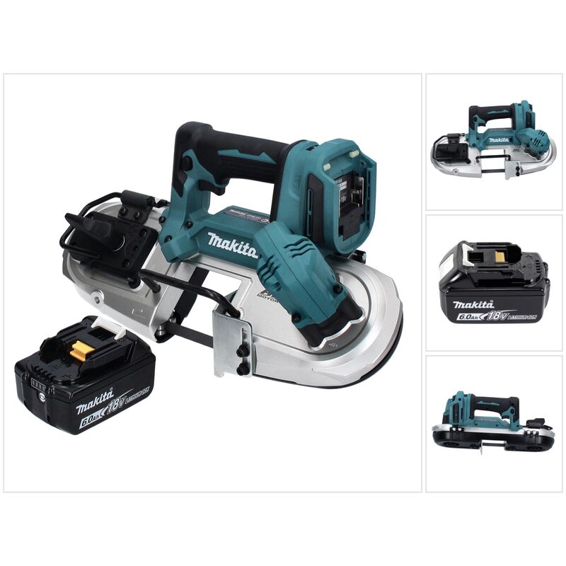 Image of Makita - dpb 183 G1 Akku Bandsäge 18 v 66 mm Brushless + 1x Akku 6,0 Ah - ohne Ladegerät