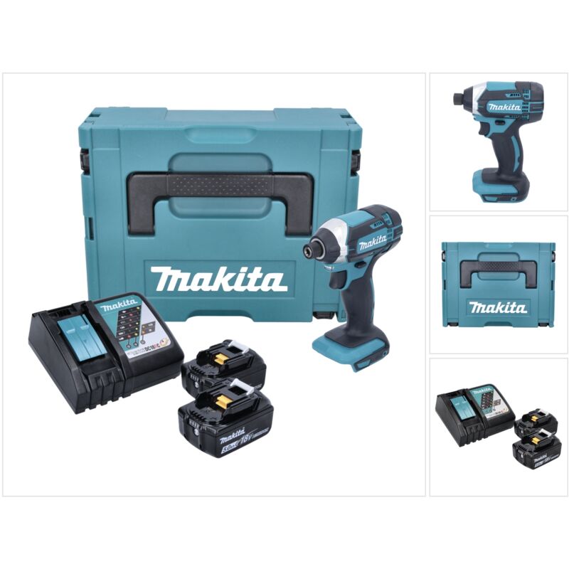 Image of Makita - dtd 152 rtj Akku Schlagschrauber 18V 165Nm + 2x Akkus 5,0Ah + Schnellladegerät im Makpac 2