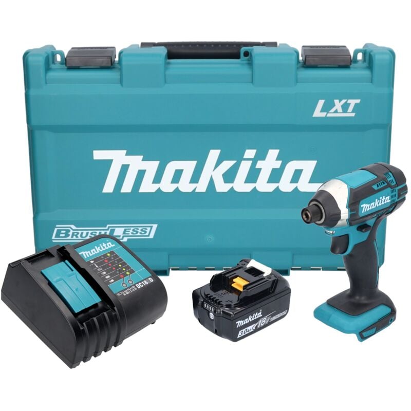 Image of Makita - dtd 152 SF1K Akku Schlagschrauber 18 v 165 Nm 1/4' + 1x Akku 3,0 Ah + Ladegerät + Koffer