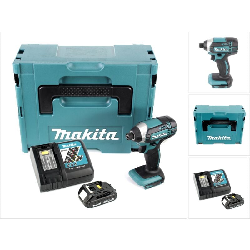 Image of Makita DTD 152 RY1J 18V Li-Ion Akku Schlagschrauber im Makpac + 1x BL 1815 N 1,5 Ah Li-Ion Akku + 1x DC 18 RC Schnell Ladegerät für Li-Ion Akku