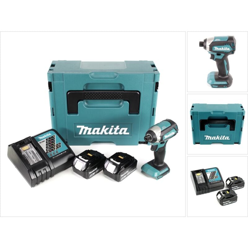 Image of Makita - dtd 153 rmj Akku Schlagschrauber 18V 170Nm+ 2x Akkus 4,0Ah + Schnellladegerät im Makpac 2