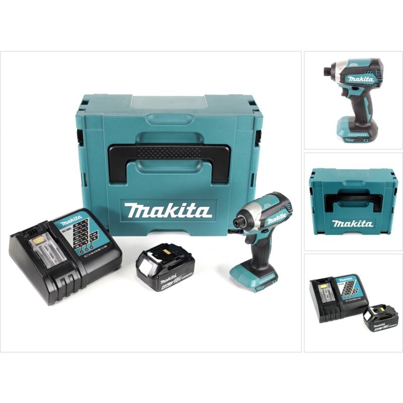 Image of Makita - dtd 153 RM1J 18 v Akku Brushless Schlagschrauber im Makpac + 1x bl 1840 b 4,0 Ah Li-Ion Akku + 1x dc 18 rc Ladegerät