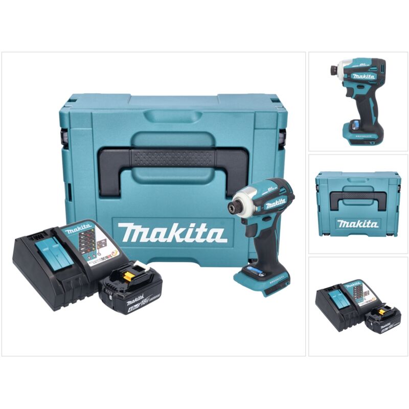 Image of Makita - dtd 172 RM1J Akku Schlagschrauber 18 v 180 Nm 1/4' Brushless + 1x Akku 4,0 Ah + Ladegerät + Makpac