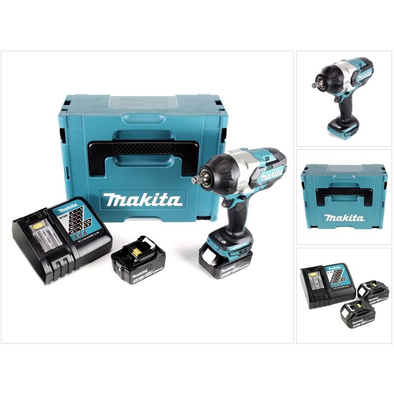 Image of Makita - dtw 1002 rfj Akku Schlagschrauber 1/2" 18V 1000Nm Brushless + 2x Akku 3,0Ah + Ladegerät + Makpac