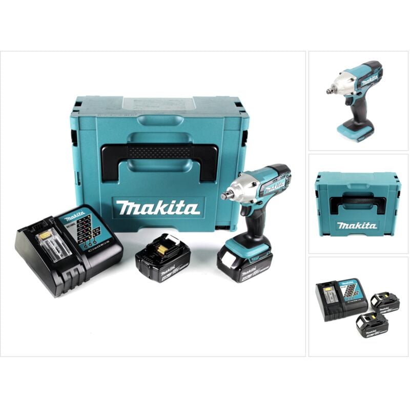 Image of Makita - dtw 190 rmj 18V Li-Ion Akku Schlagschrauber im Makpac - mit 2x bl 1840 b 4,0 Ah Akku mit led - Anzeige, 1x dc 18 rc Schnell Ladegerät