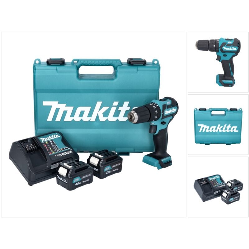 Image of Makita - hp 332 dsme Akku Schlagbohrschrauber 12 v 35 Nm Brushless + 2x Akku 4,0 Ah + Ladegerät + Koffer