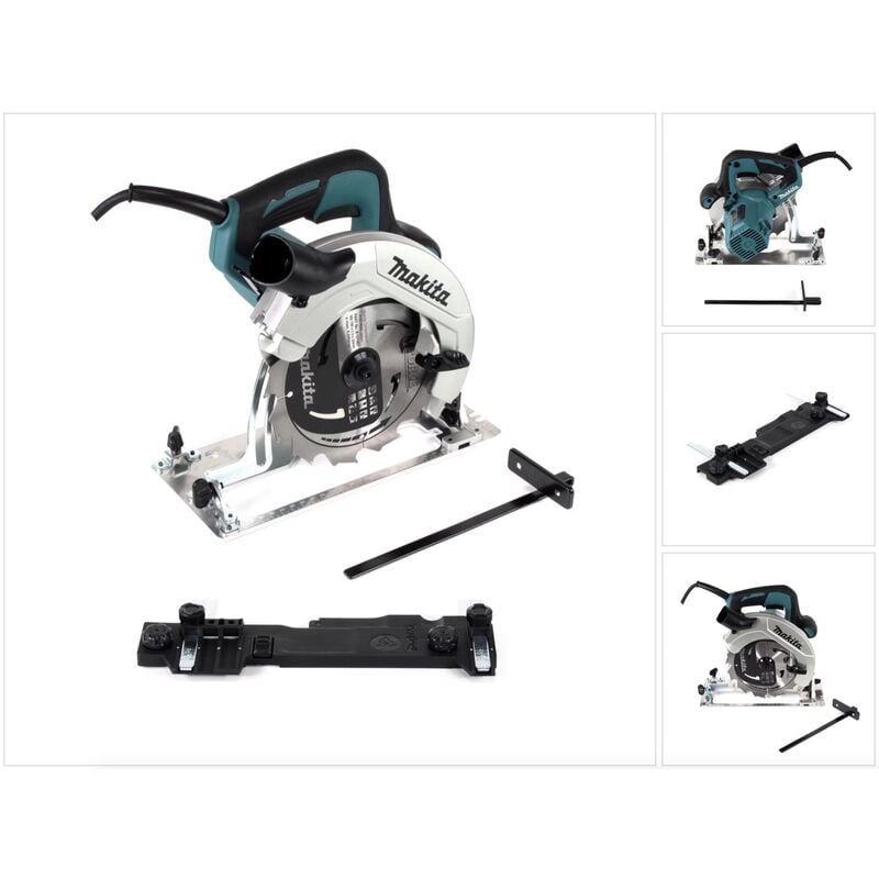 Image of Makita HS 7611 Handkreissäge 1600W 190 mm + Hartmetallsägeblatt + Führungsschienenadapter C