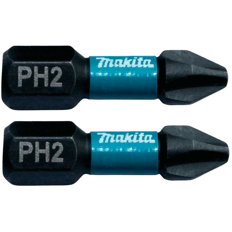 Image of Makita - Bit PH2 25 mm 2 Stück Impact Black B-63616