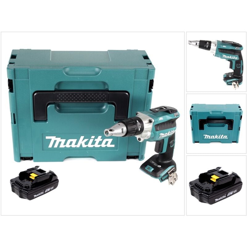 Image of Makita DFS 250 Y1J Akku Trockenbauschrauber 18 V Brushless + 1x Akku 1,5 Ah + Makpac - ohne Ladegerät