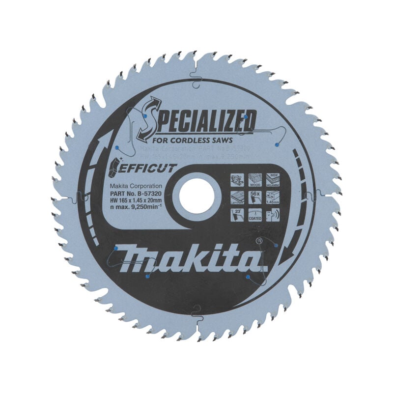 Image of Makita - Efficut Multi-Holz Hartmetall-Sägeblatt 165x20 mm 56 Zähne - B-57336