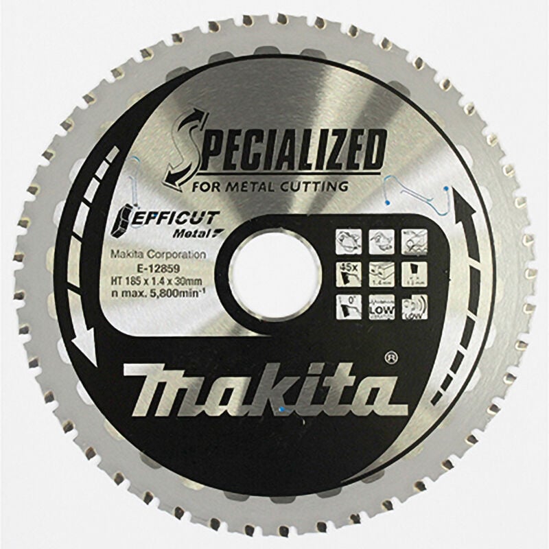 Image of Makita EFFICUT Sägeblatt Metall 185 x 30 x 45Z - E-12859