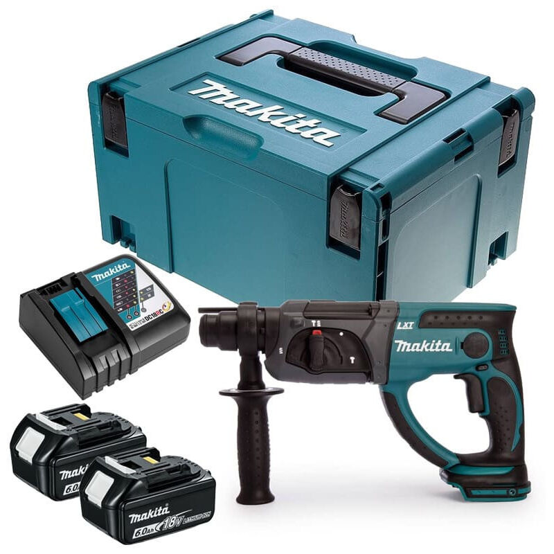 Image of Makita - Meißelhammer SDS-Plus 2J 18V lxt (2x6,0 Ah) in makpac DHR202RGJ