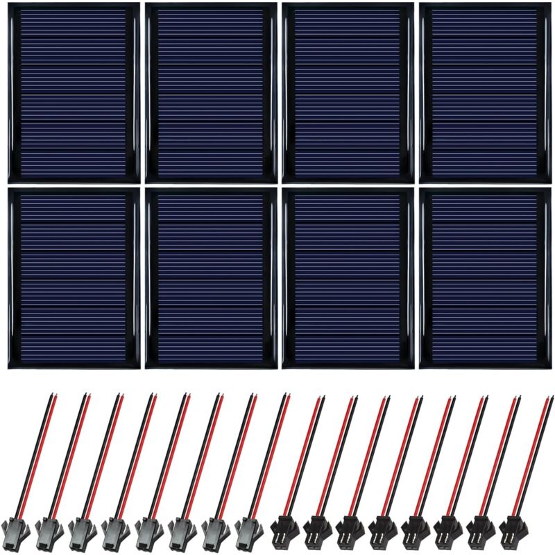 Image of Mini Solarpanel 8 Stück 3V 0.3W 65X48mm Mikro-Solar-Panel-Zellen Sonnenkollektor für Sonnenenergie, Heimwerken, DIY, Wissenschaft Projekte