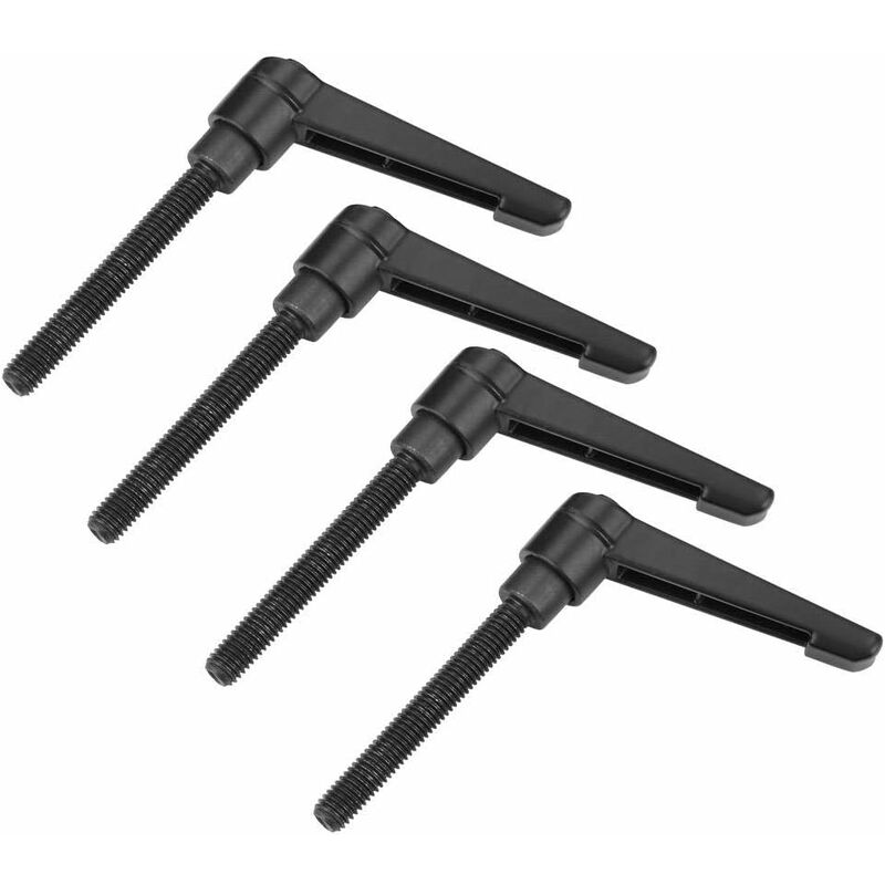 Image of 4 Stück Klemmhebelgriff, M6 Edelstahl-Außengewinde, verstellbarer Griff, Maschinengriffe, schwarz (20 mm) - Minkurow
