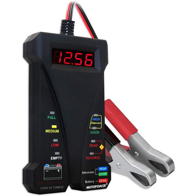 Image of MP0514A-UK Digitaler Batterietester, 12 v Voltmeter, Lichtmaschinen-Ladesystem-Analysator mit LCD-Display und LED-Anzeige