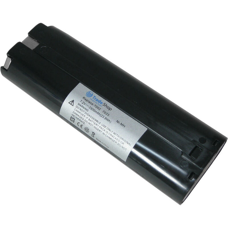 Image of Ni-MH Akku 7,2V / 3300mAh für Makita 6075 d dw 6072DW 6172 d dw 6710DW 6900DW 6912 d dw 6010DL 6012D 6015 d dwe 6016D 6017D 6022D 6071 d dw 6072 d dl