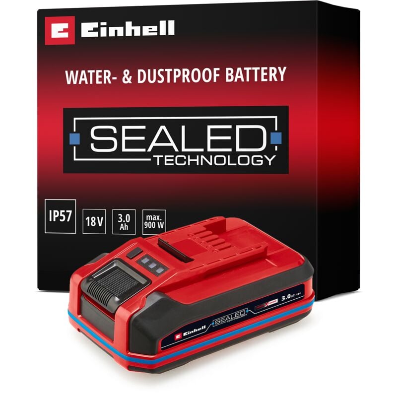 Image of Einhell - Original 18V 3,0 Ah sealed Power X-Change plus (18 v Akku, wasser- & staubgeschützt, Schutzklasse IP57, universell verwendbar für alle