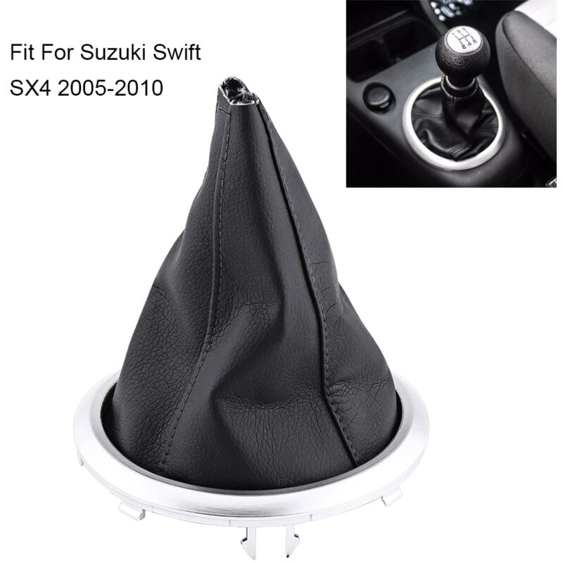 Image of Auto Schwarz Schaltgetriebe Schalthebel Rahmen Kofferraumabdeckung Passend für Suzuki Swift SX4 2005–2010