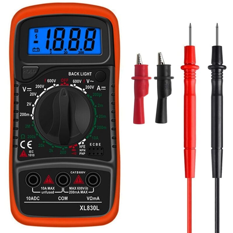 Image of Dolaso - Auto-Range-Digitalmultimeter, AC/DC-Ampere-Ohm-Spannungsprüfer, Multifunktionstester mit Widerstands-, Durchgangs-, Kapazitäts-, Frequenz