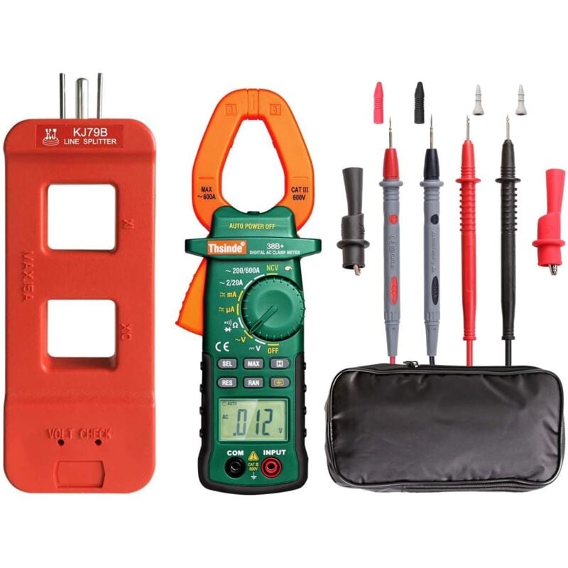 Image of Dolaso - AC-Leitungsteiler und automatisch justierende Multimeter, Zangenmessgerät mit Aufbewahrungstasche, AC/DC-Volt, AC/DC-Strom,