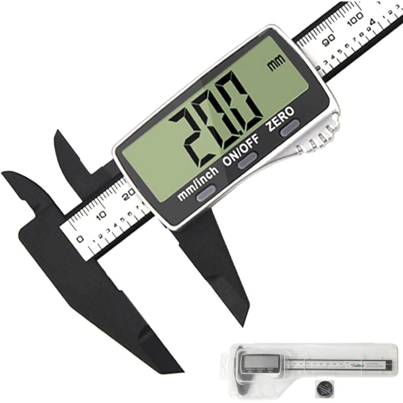 Image of Ahlsen - 150 mm digitaler Messschieber, elektronischer Schiebemessschieber, Präzisions-Digitalwerkzeug-Mikrometer, großes LCD-Display