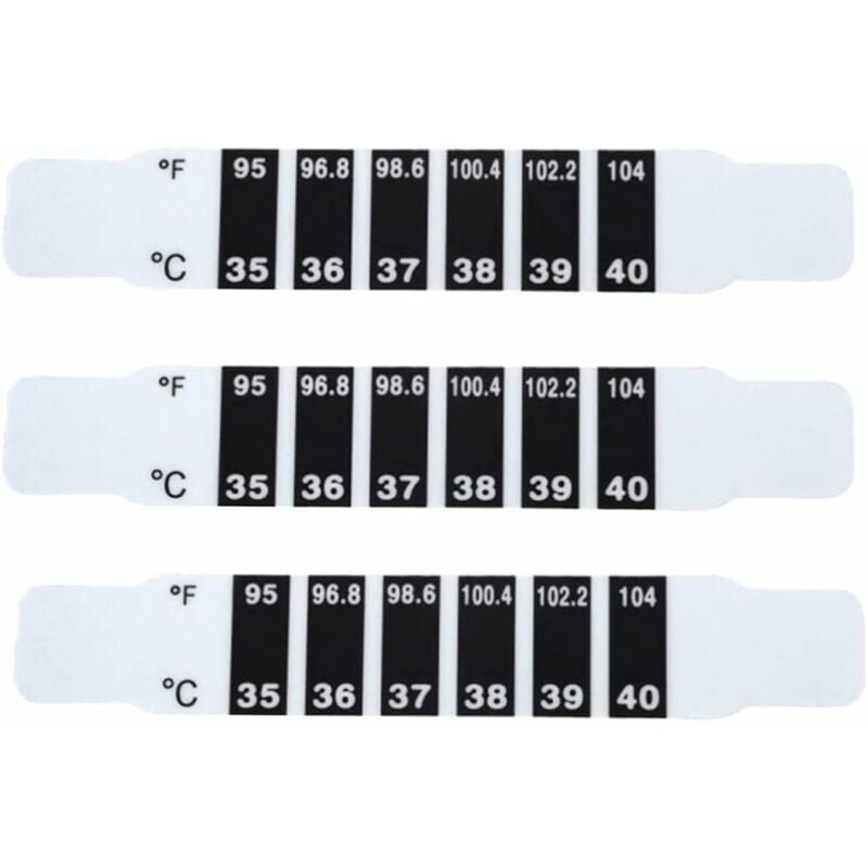 Image of Baby-Stirnthermometerstreifen, Fiebertest-Aufkleber, selbstklebende Körpertemperatur-Prüfwerkzeuge für Kinder, 6 Stück - Ahlsen