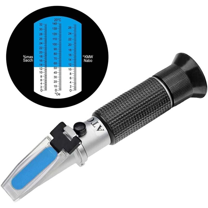 Image of Ahlsen - Brix-Refraktometer mit atc, tragbares Brix-Hydrometer, tragbarer Brix-Reader-Tester zur Messung des Zuckergehalts in Früchten,