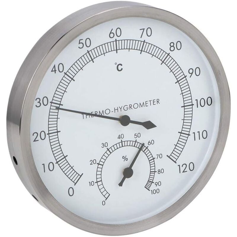 Image of Edelstahl-Thermometer-Hygrometer Thermo-Hygrometer Innensauna-Ausrüstungszubehör - Ahlsen