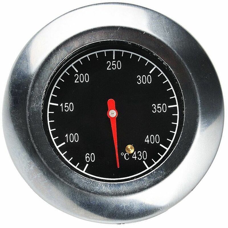 Image of Edelstahl-Thermometer, Metall-Thermometer, für Edelstahl-Grill, Gasgrill, Grill, (60 °c - 430 °c) - Ahlsen