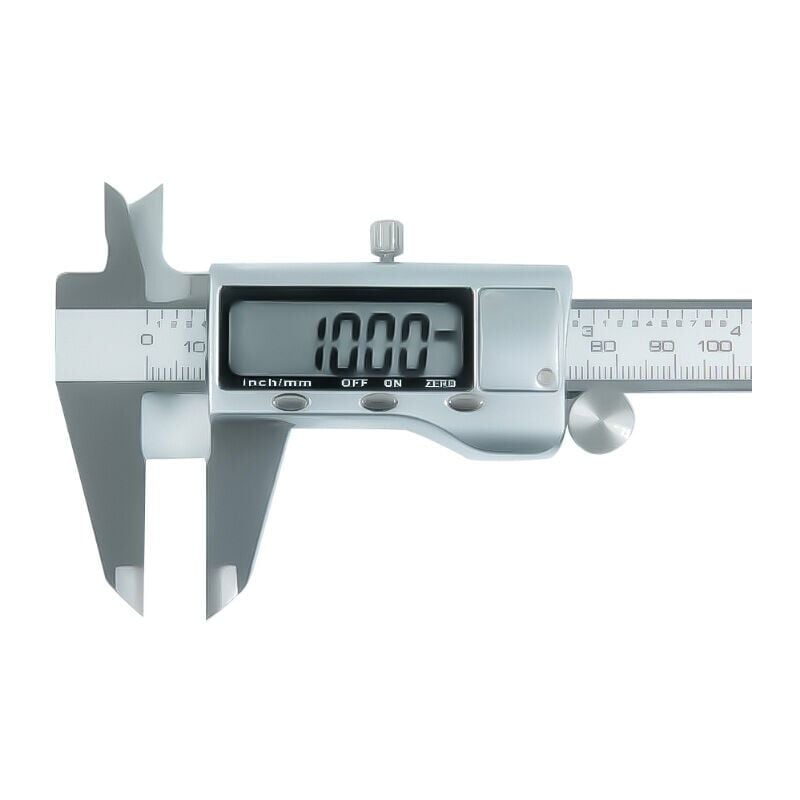 Image of Elektronischer digitaler Messschieber aus Edelstahl, 150 mm, Messwerkzeuge mit extra großem LCD-Display, Zoll/metrische Umrechnung - Ahlsen