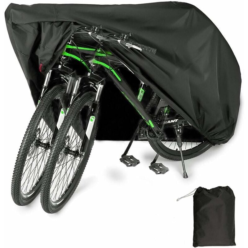 Image of Fahrradabdeckung, hochwertige wasserdichte Fahrradabdeckung aus Oxford-Polyester, geeignet für Fahrräder und Motorroller. Sie deckt bis zu zwei