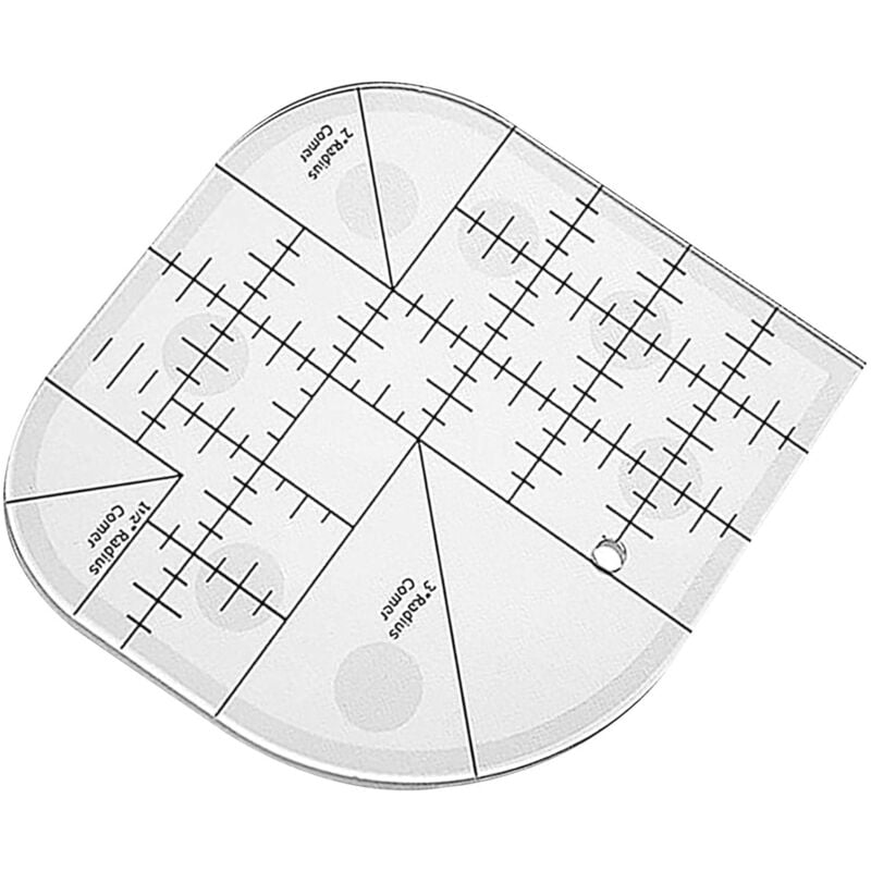 Image of Ahlsen - Gebogenes Winkellineal zum Quilten, Nähen und Patchwork Nähvorlagen mit runden Kanten, Patchwork-Werkzeuge für Nähzubehör, Zuhause, Büro