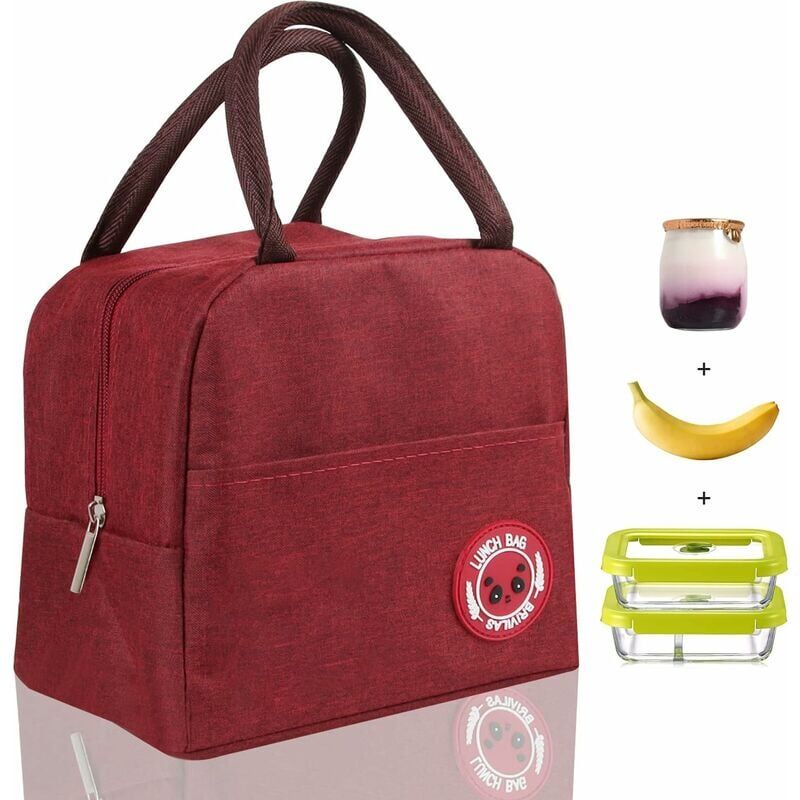 Image of Ahlsen - Lunchkorb, isolierte Lunchtasche, isolierte Lunchtasche, kleine isolierte Tasche, Mini-isolierte Mahlzeitentasche, isolierte