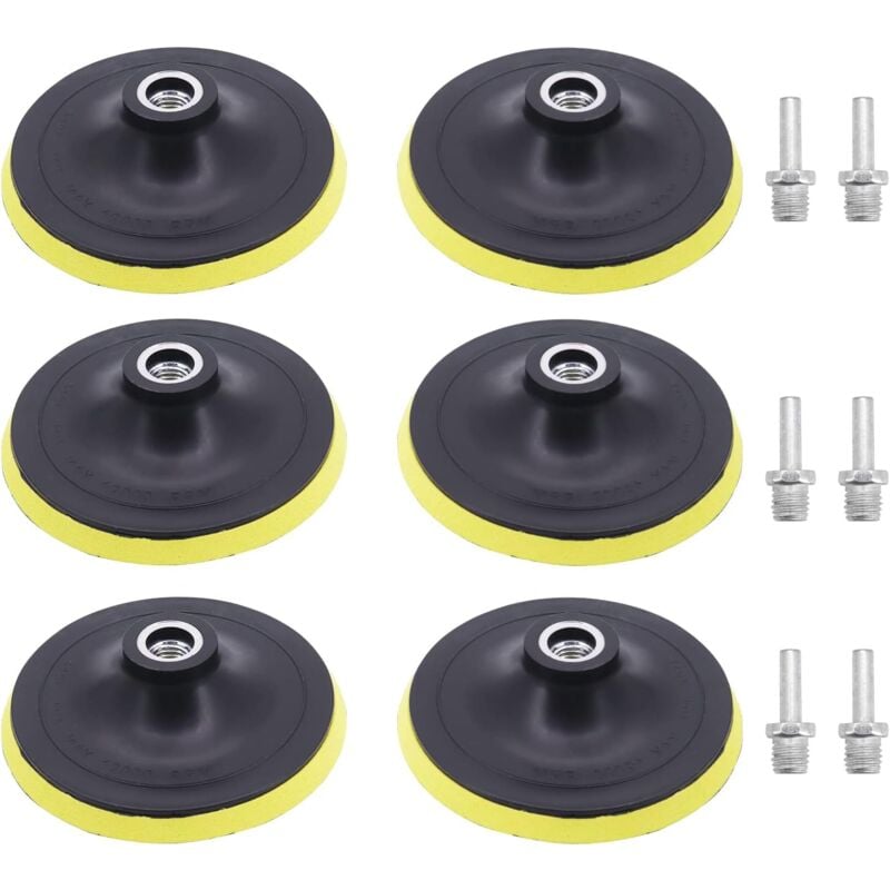 Image of Ahlsen Stück 5 Zoll 125 mm Schleifplatte mit M14 Dorn Schleifpad für Bohrmaschine, Winkelschleifer