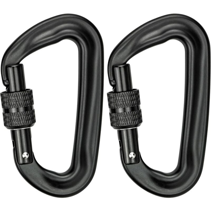 Image of Ahlsen - Stück Kletterkarabiner 12 kN (1200 kg), robuster Aluminium-Karabiner, D-förmiger Karabiner für Hängematten, Yoga, Schaukel, Camping,