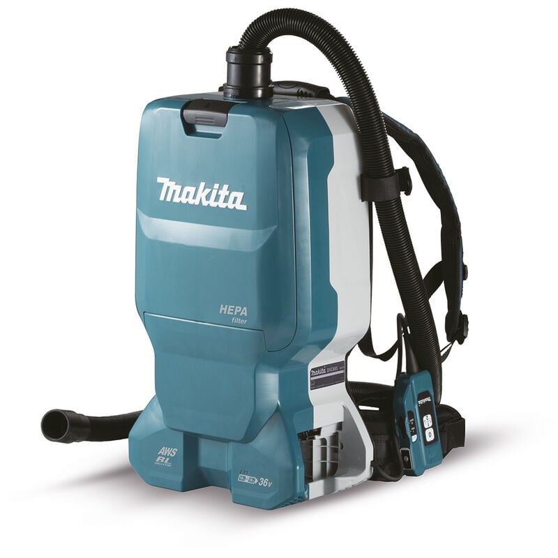 Image of Makita - DVC665Z Akku-Rucksackstaubsauger bl 18Vx2 lxt aws 6L (Kein Akku oder Ladegerät)