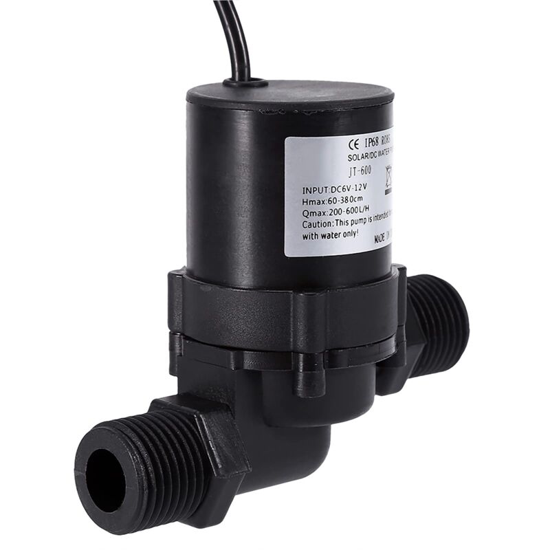 Image of Bürstenlose Motorwasserpumpe, DC 12V Solarwasserumwlzpumpe Bürstenlose Motorwasserpumpe 600L/H IP68 Stecker für Küche Badezimmer