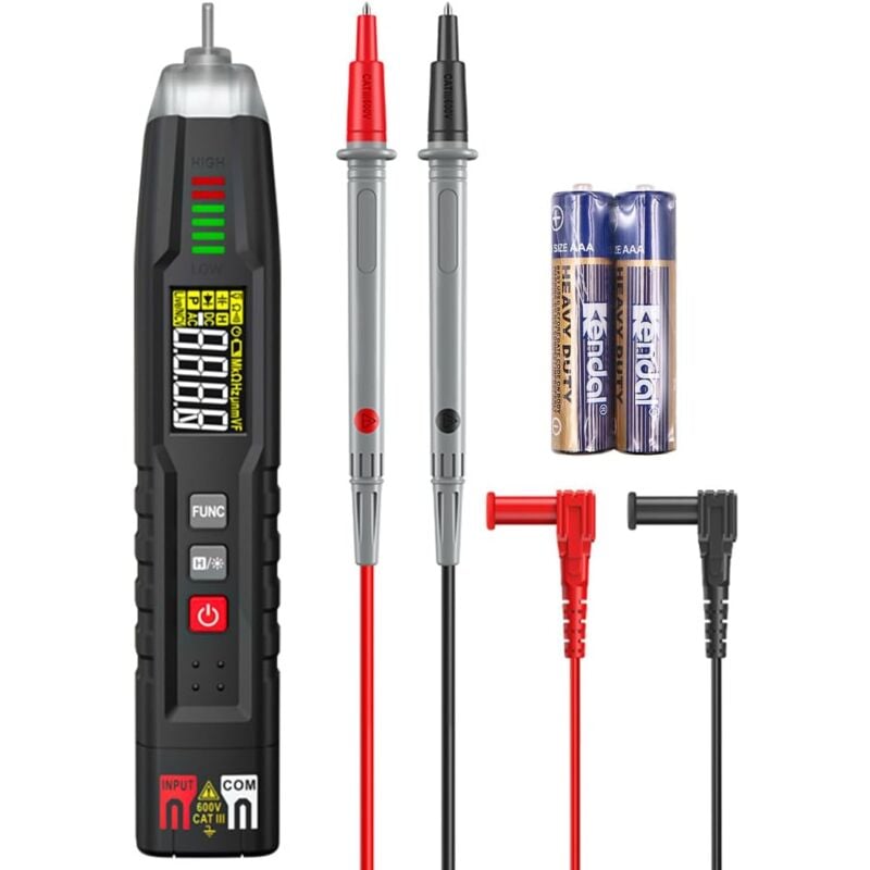 Image of Dolaso - Berührungsloser digitaler Spannungsprüfer, AC/DC-Spannungstest, 600 v, multifunktionaler elektrischer Tester mit Live-Erkennung, Dioden,