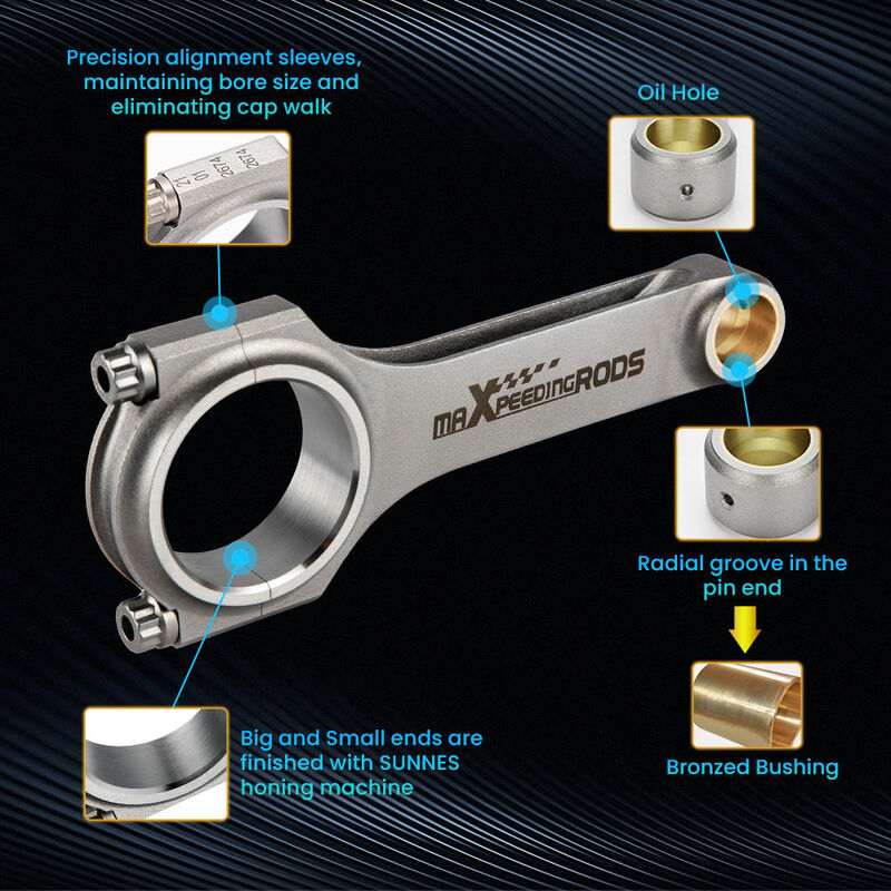 Image of Conrod H-schaft Pleuel Connecting rods Für Ford Pinto Cosworth yb 5.1 arp 2000